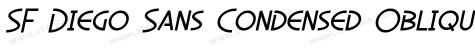 SF Diego Sans Condensed Oblique字体转换